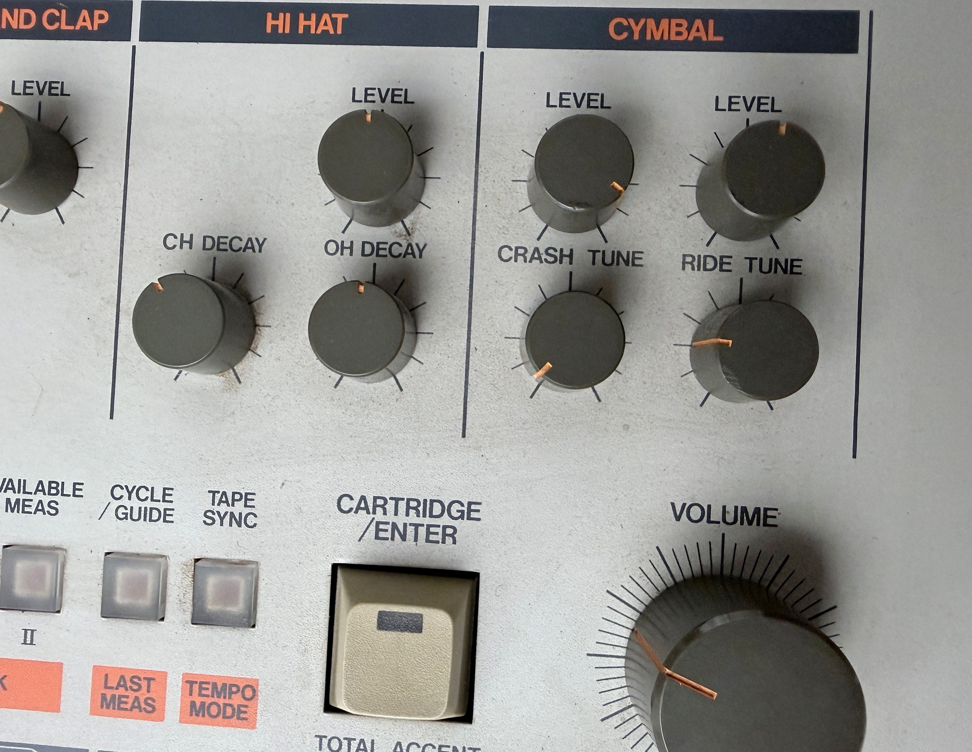hi-hat and cymbal controls