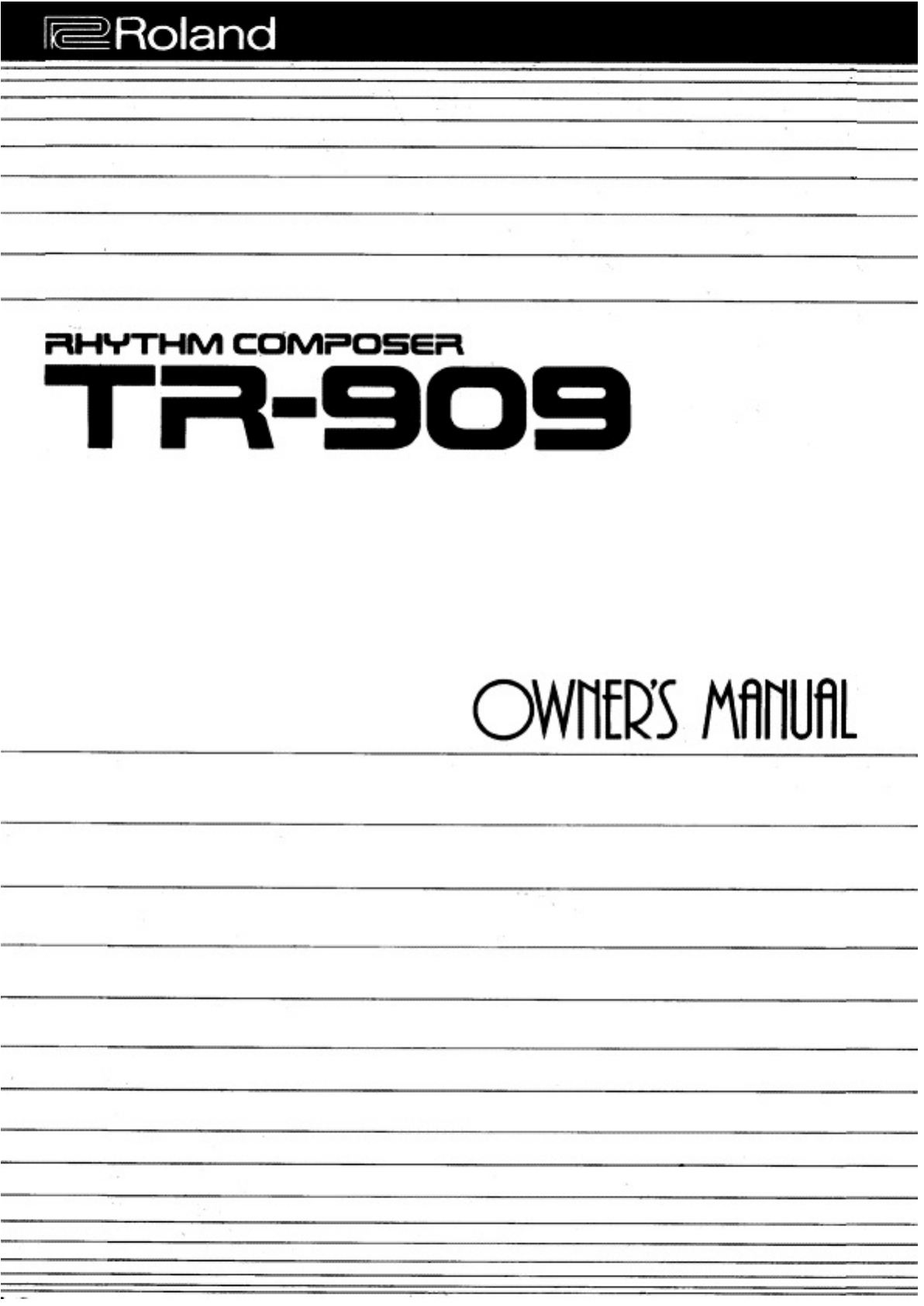the original TR-909 owner’s manual cover