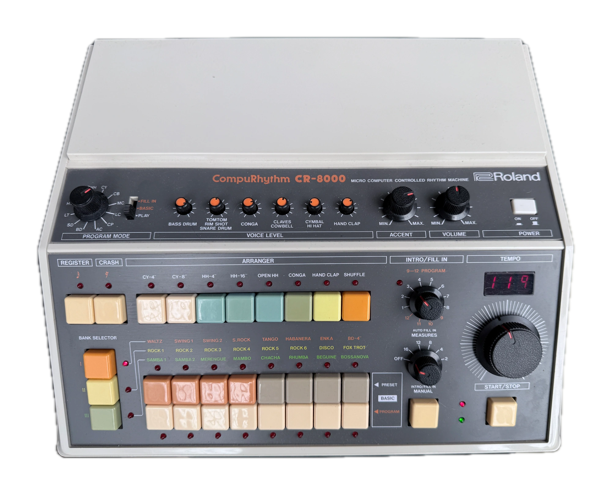 Big Beat Collection Roland CR-8000, complete isolated view