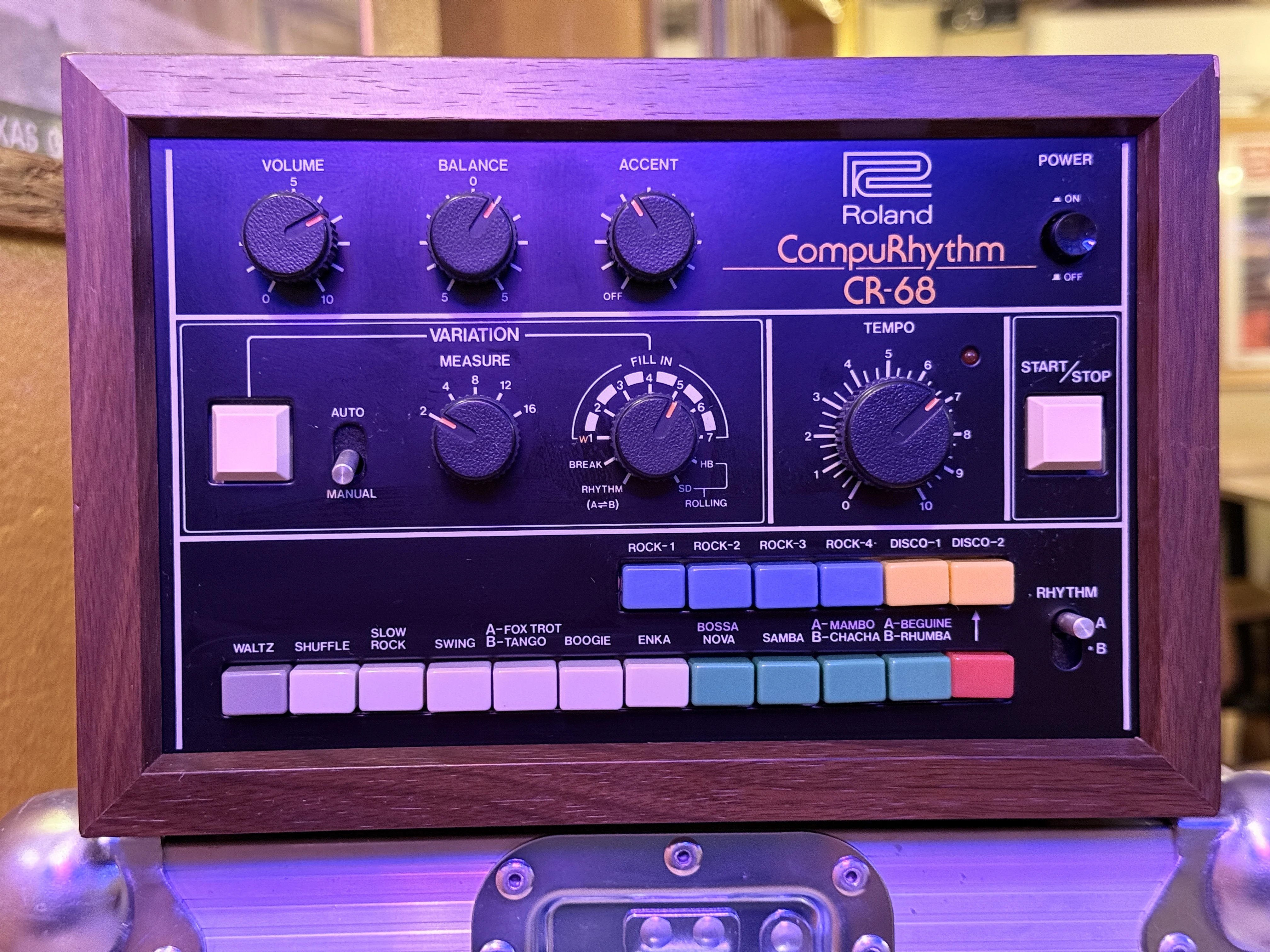 Complete Big Beat Collection CR-68 front panel in violet light