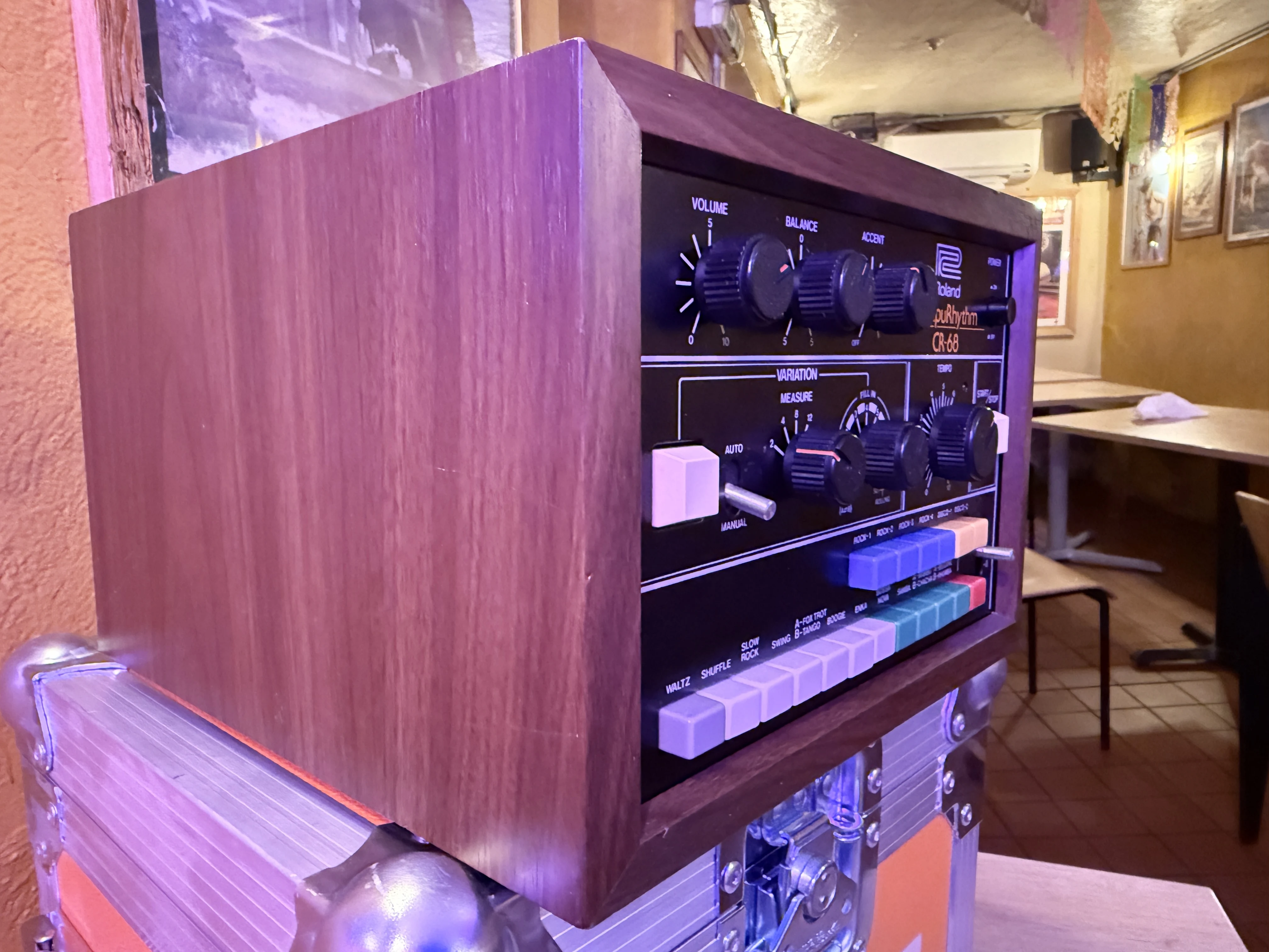 Big Beat Collection CR-68 wooden cabinet in profile