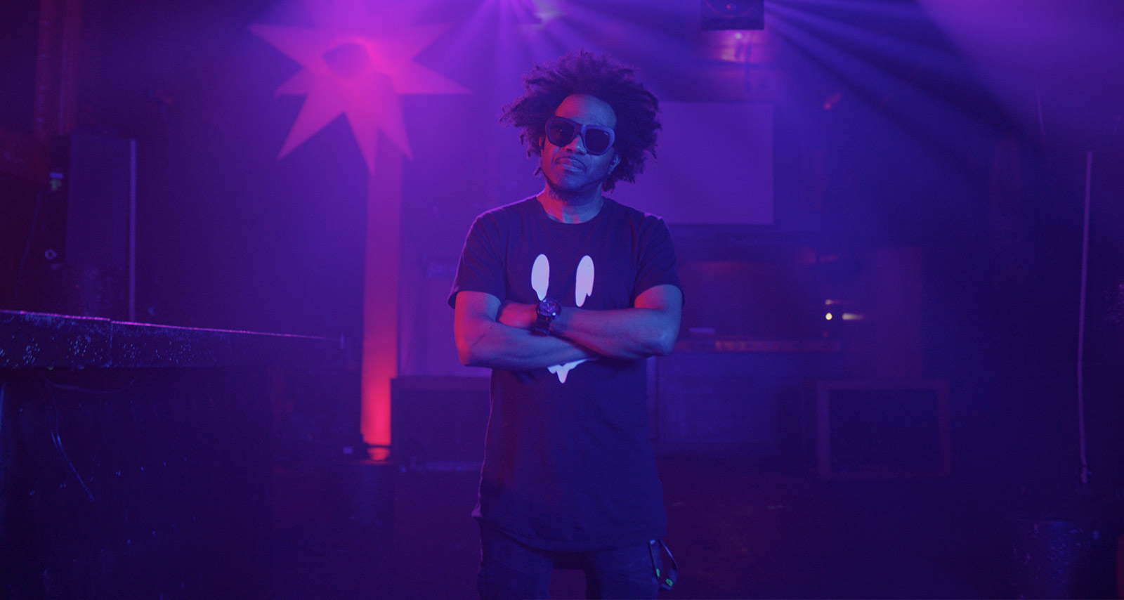 DJ Pierre, co-founder of Phuture, photographed in a club