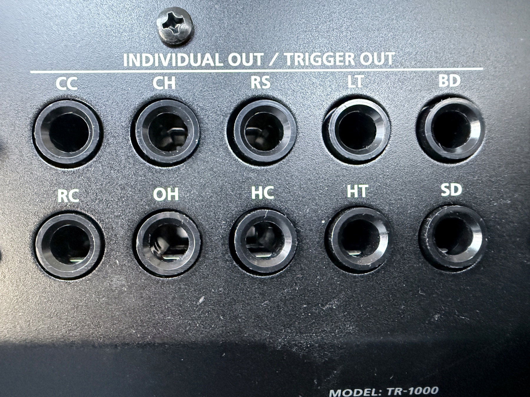 TR-1000 bank of ten individual output and trigger jacks