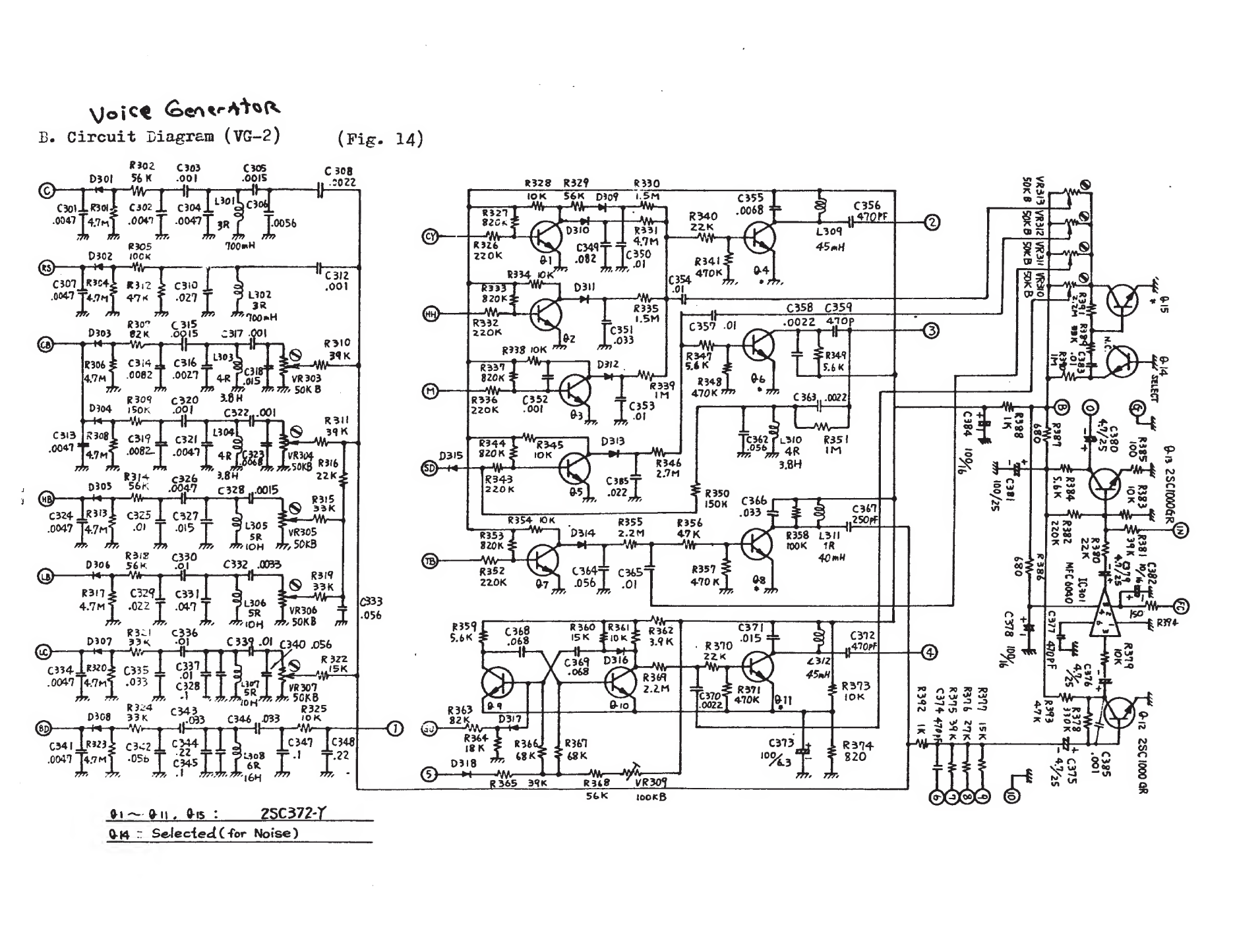 TR-77 voice-generator schematic