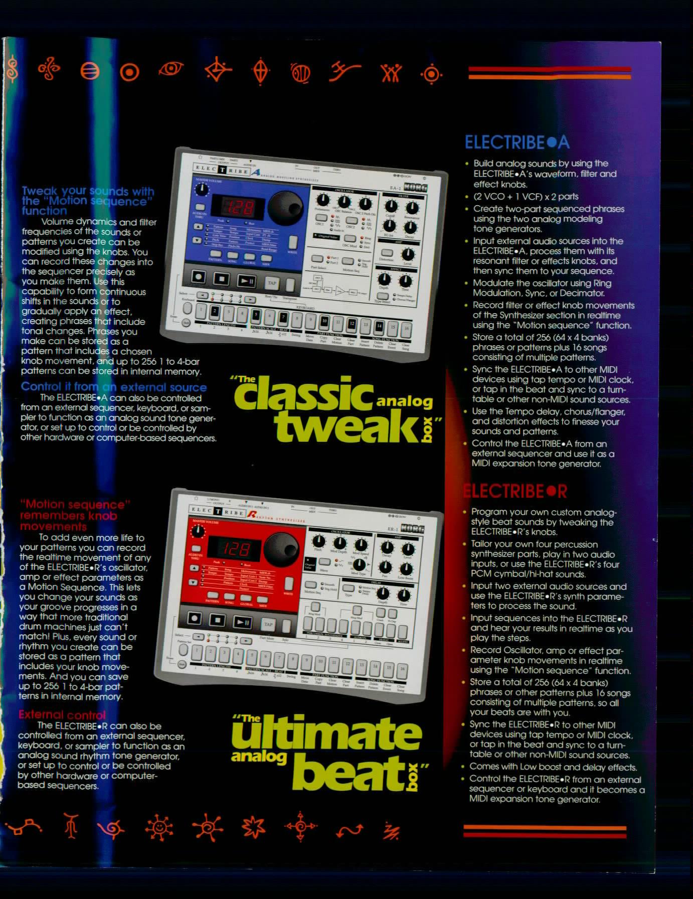 Original red Korg Electribe R ER-1, photographed in its factory brochure.