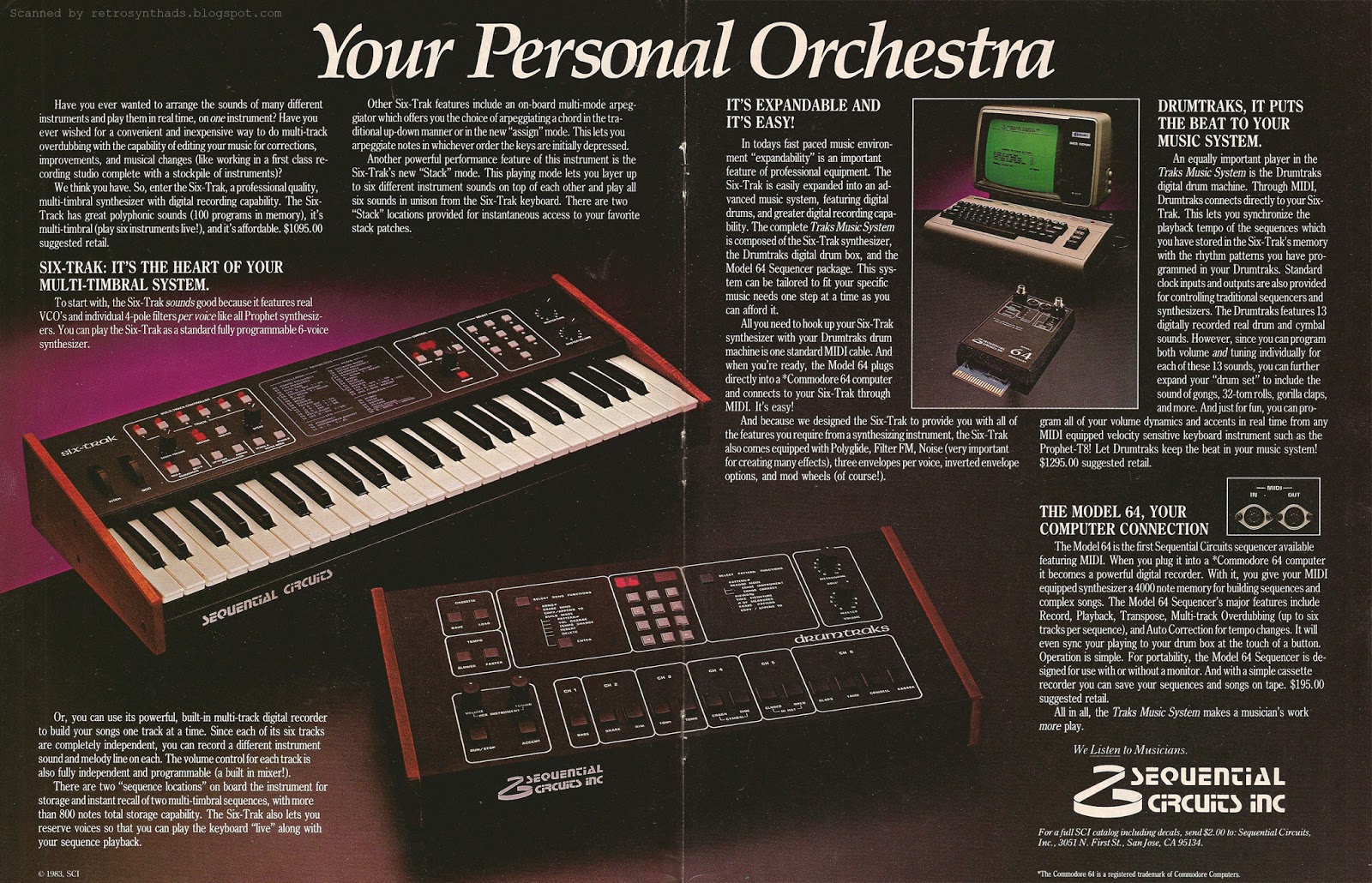 Sequential Drumtraks Ad Keyboard 1984 02 Personal Orchestra