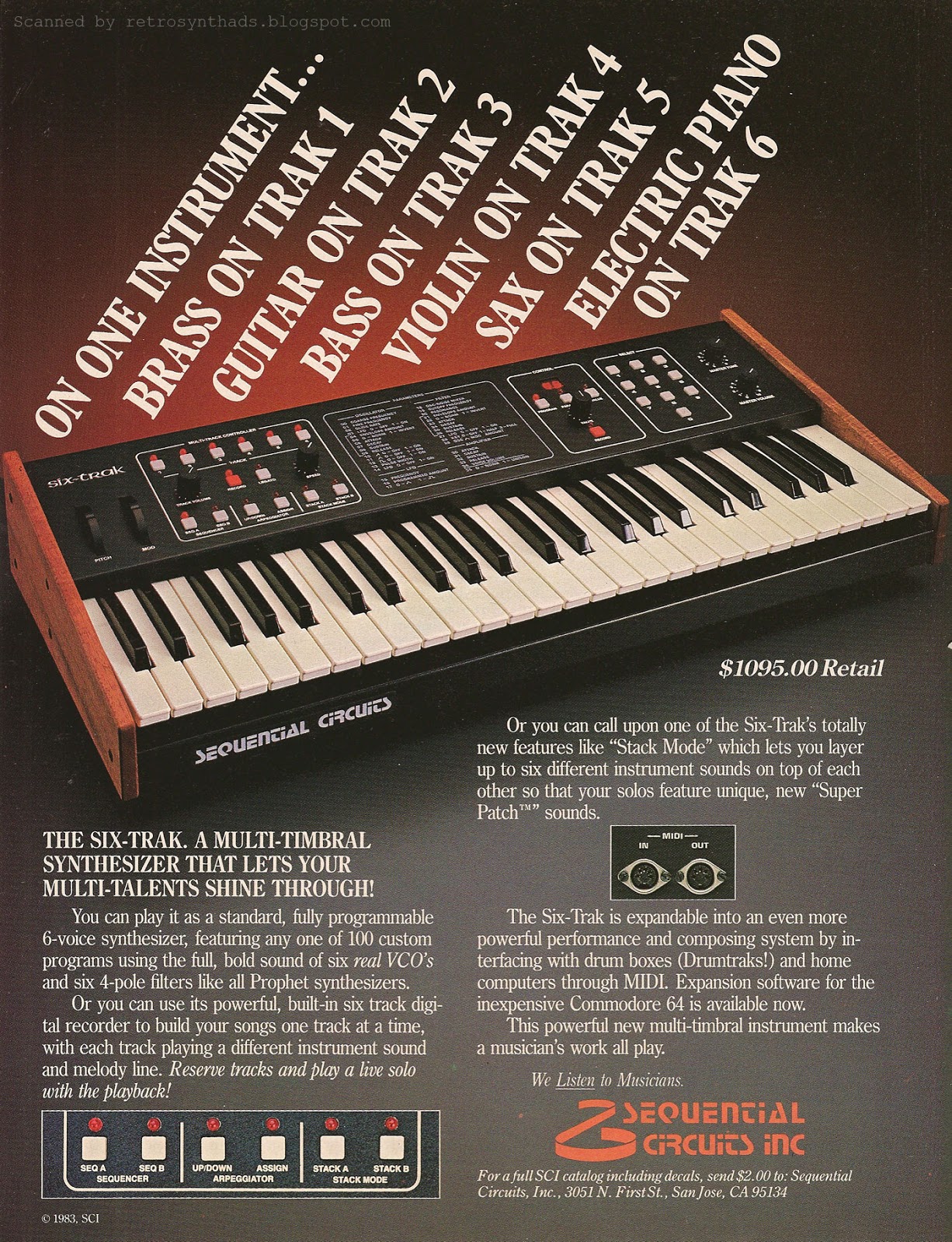Sequential Drumtraks Ad Keyboard 1984 06 Six Trak Family