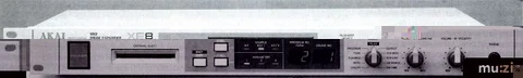 Silver Akai XE8 rack unit showing its front-panel buttons, display and rotary controls.