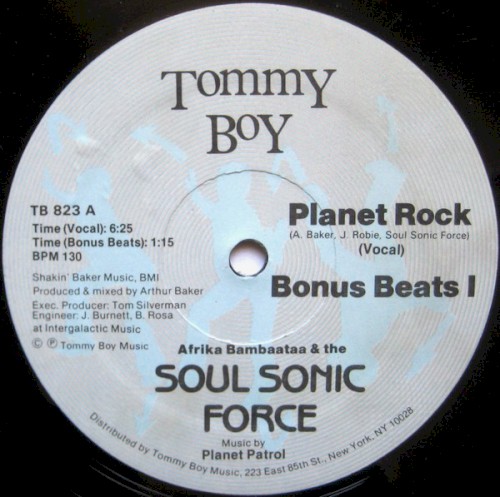 Cover artwork for Afrika Bambaataa & the Soul Sonic Force — Planet Rock.