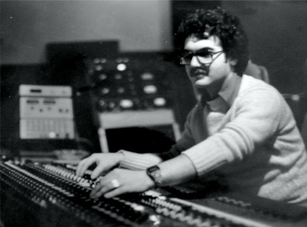 Richard Dodd at the desk at London's Marquee Studios in 1977.