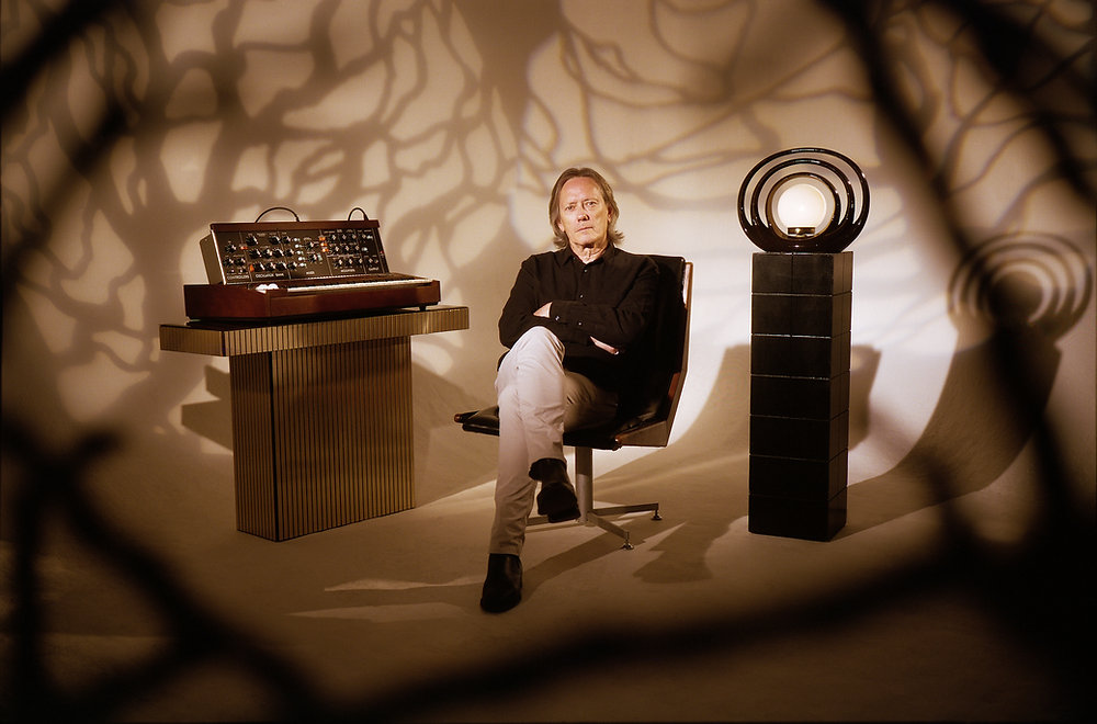 Roger O’Donnell photographed for Synth History.
