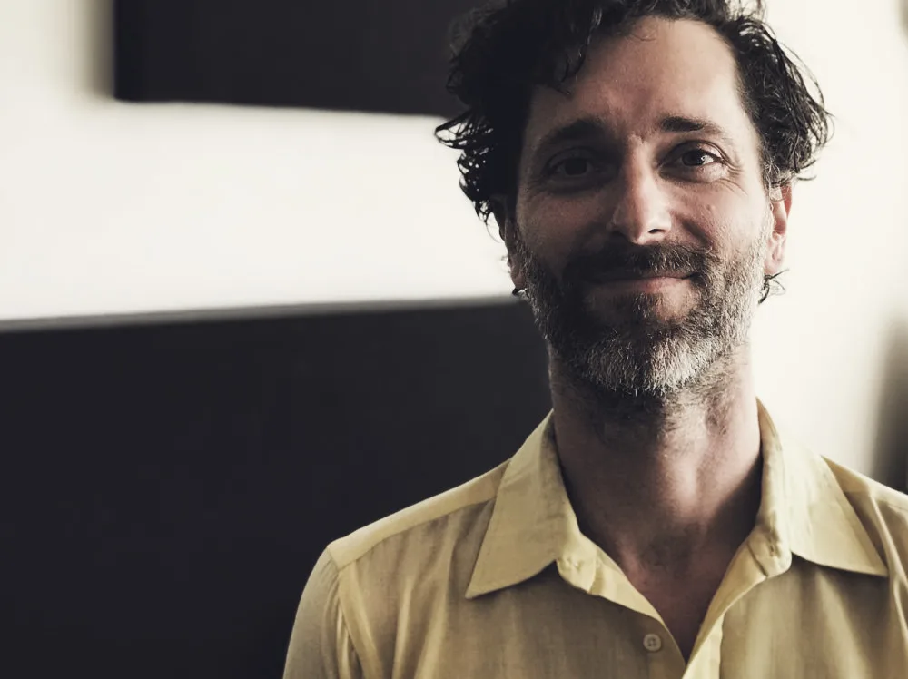 Jonathan Schenke photographed at Studio Windows for Tape Op.