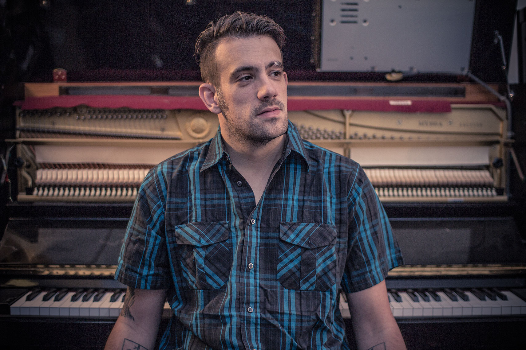 Benn Jordan photographed for Headphone Commute in 2014.