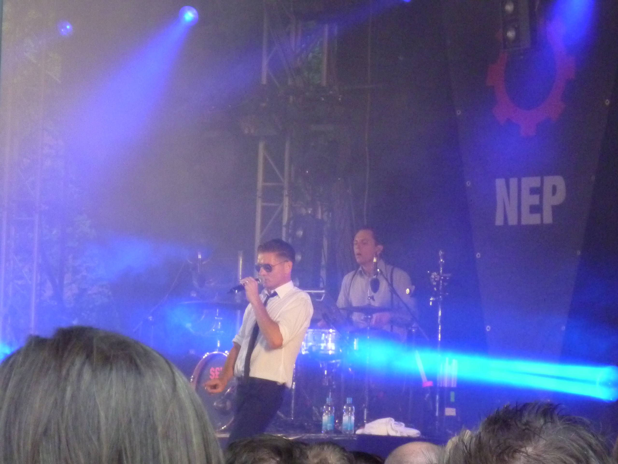 Nitzer Ebb performing at the Amphi Festival in Cologne in 2011.