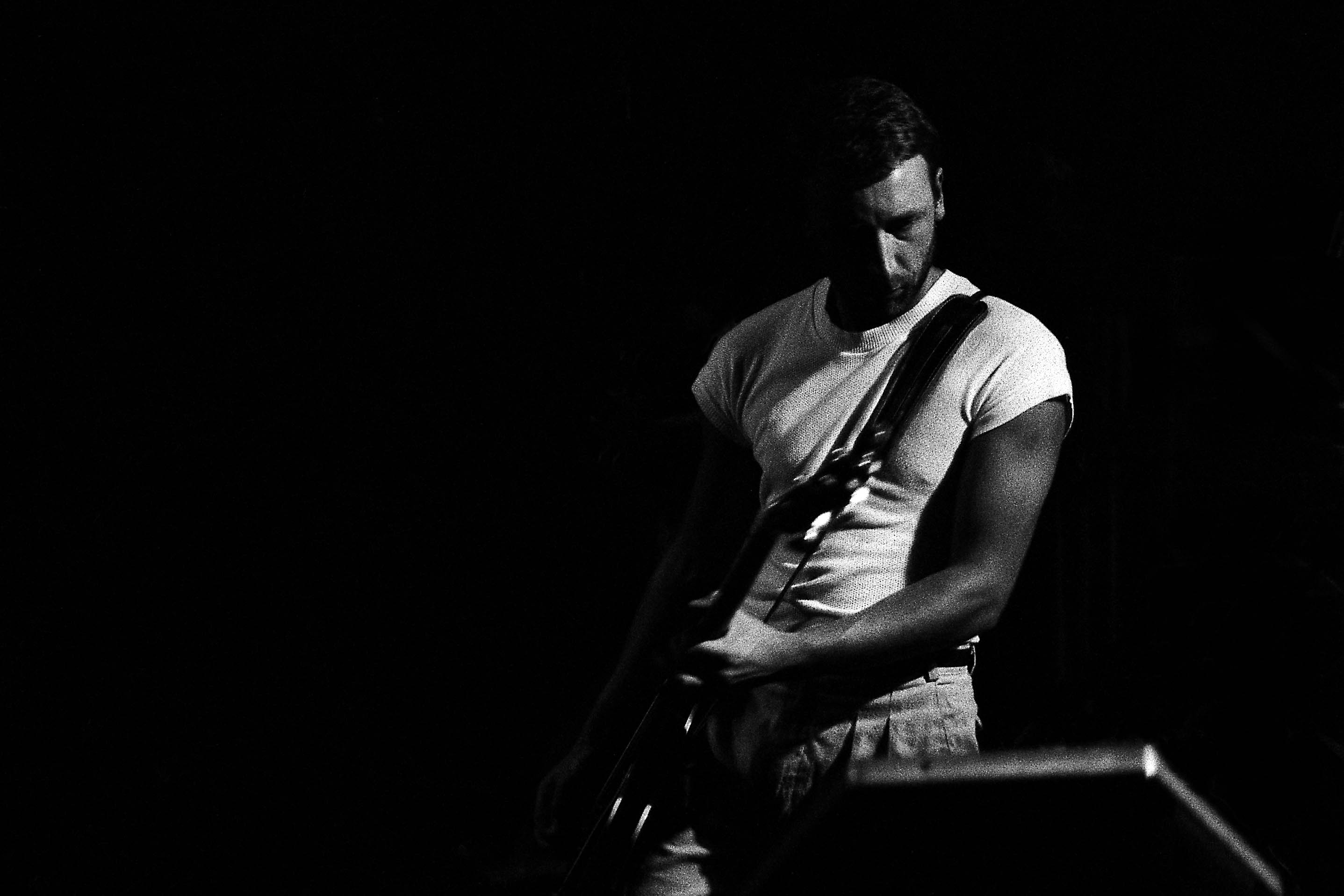 New Order performing at the SFX, Dublin, in October 1983.