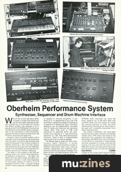Oberheim Performance System, E&MM January 1984