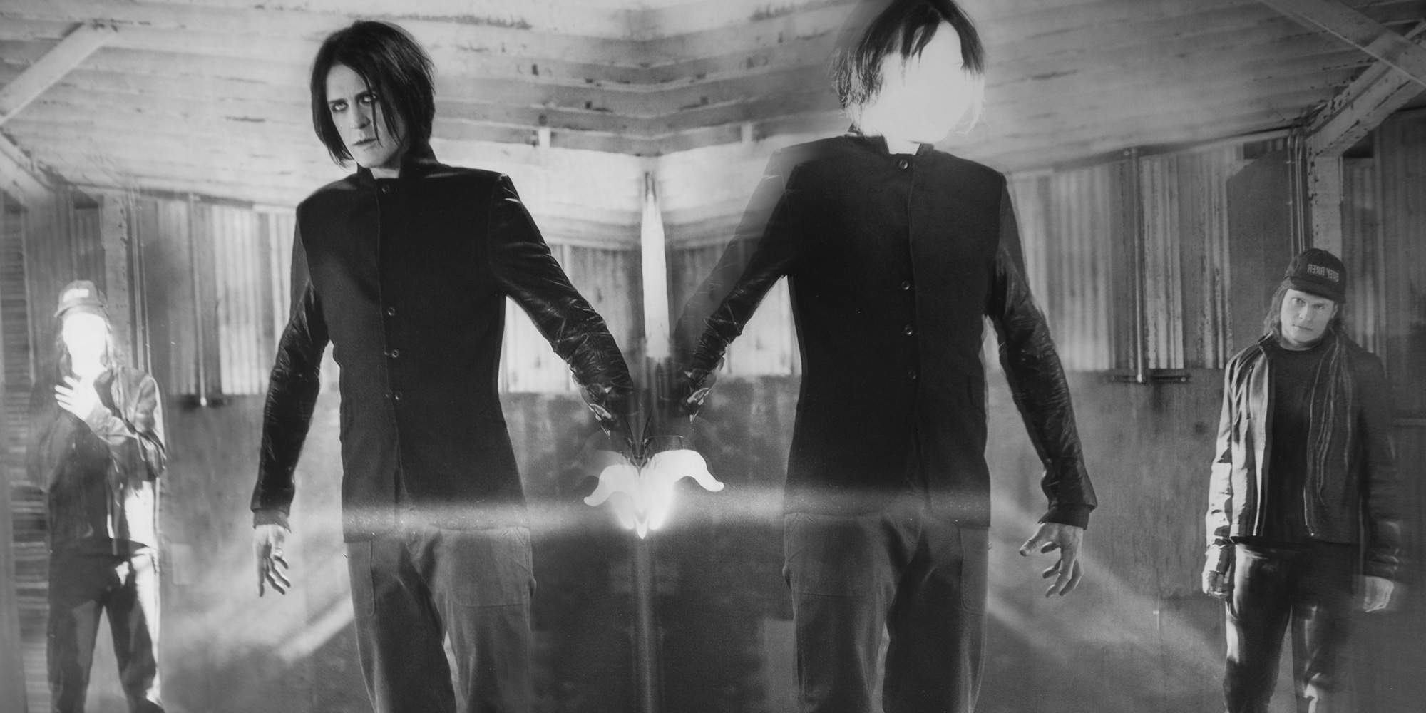 Skinny Puppy pictured for Reverb’s cEvin Key feature.