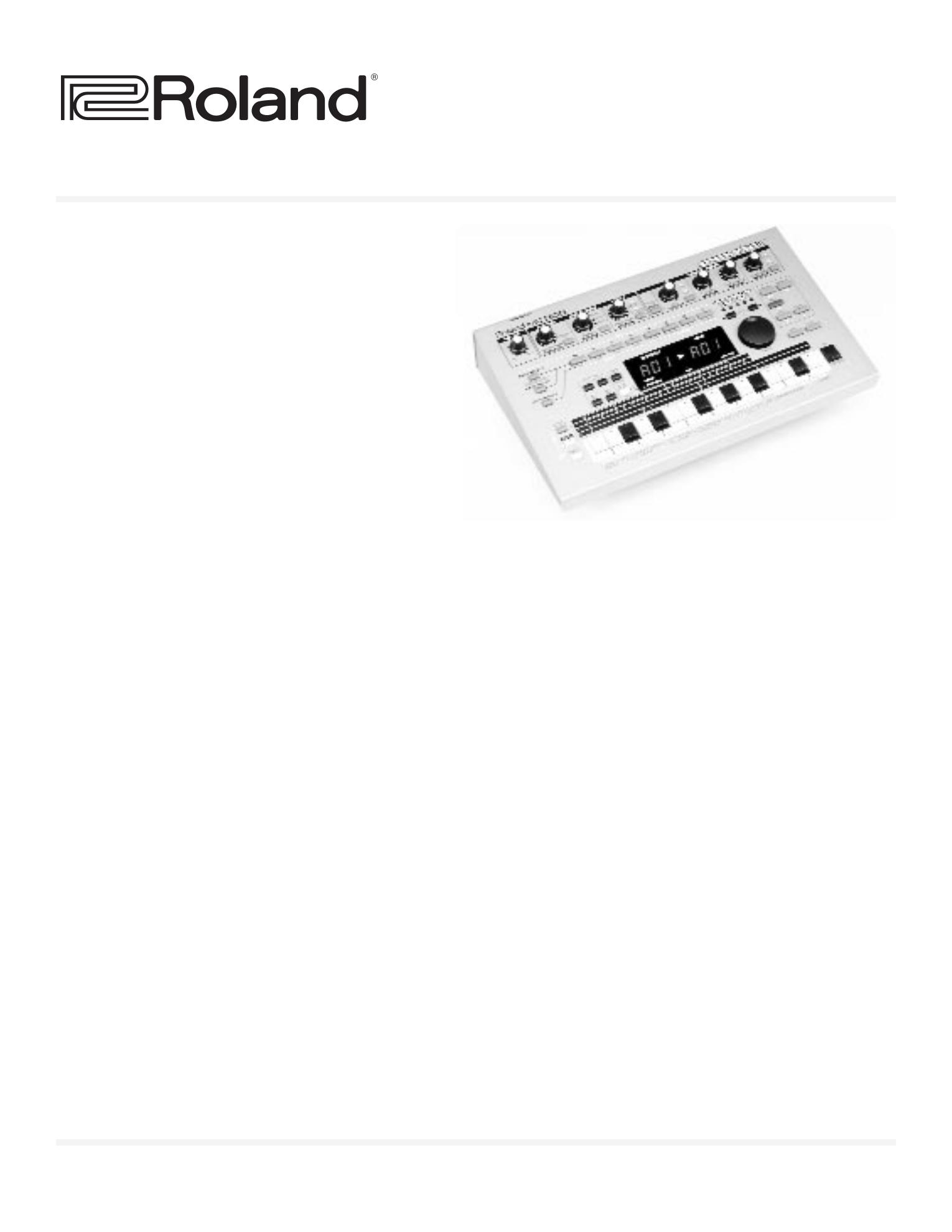 Roland MC-303 Groovebox, photographed from above in Roland’s factory brochure.