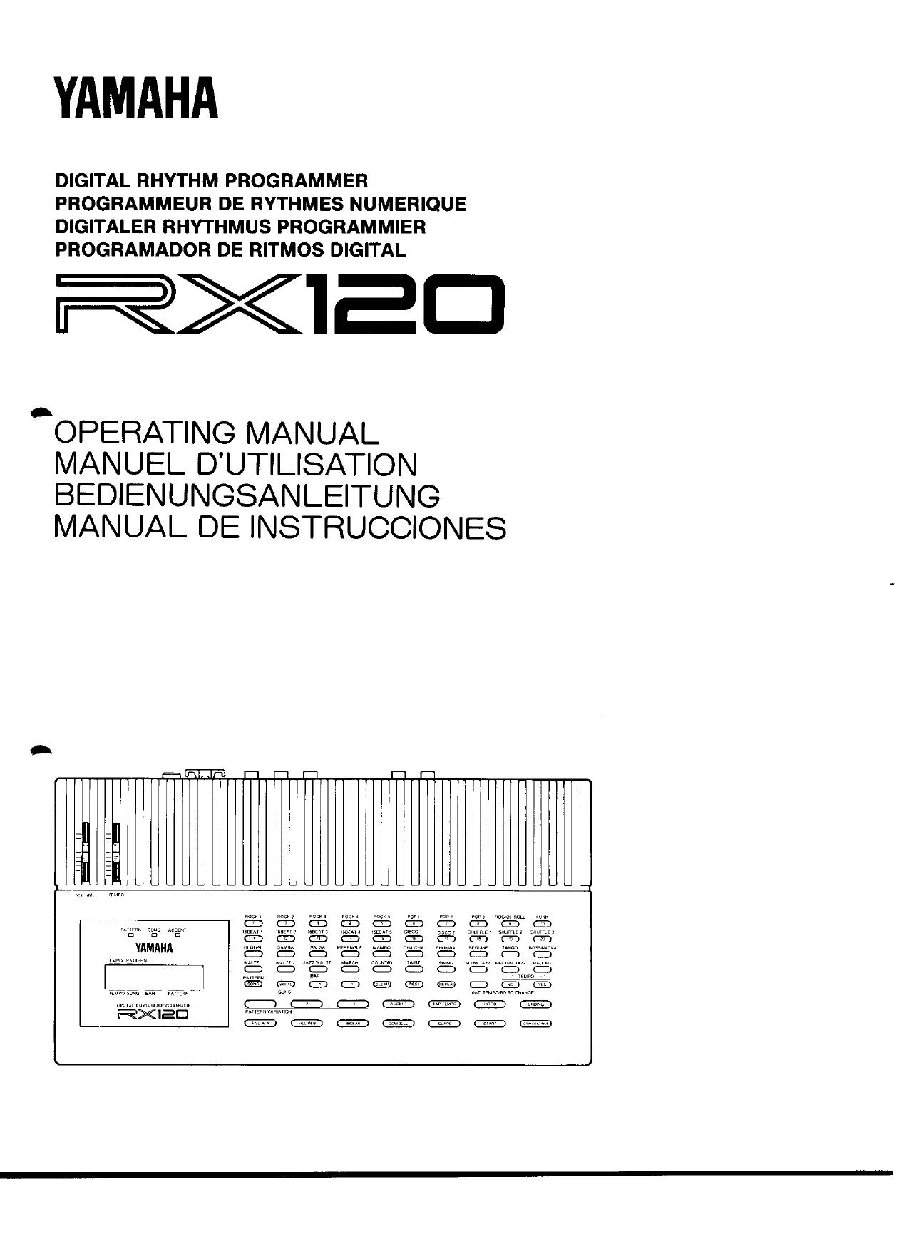Yamaha RX120 owner’s manual