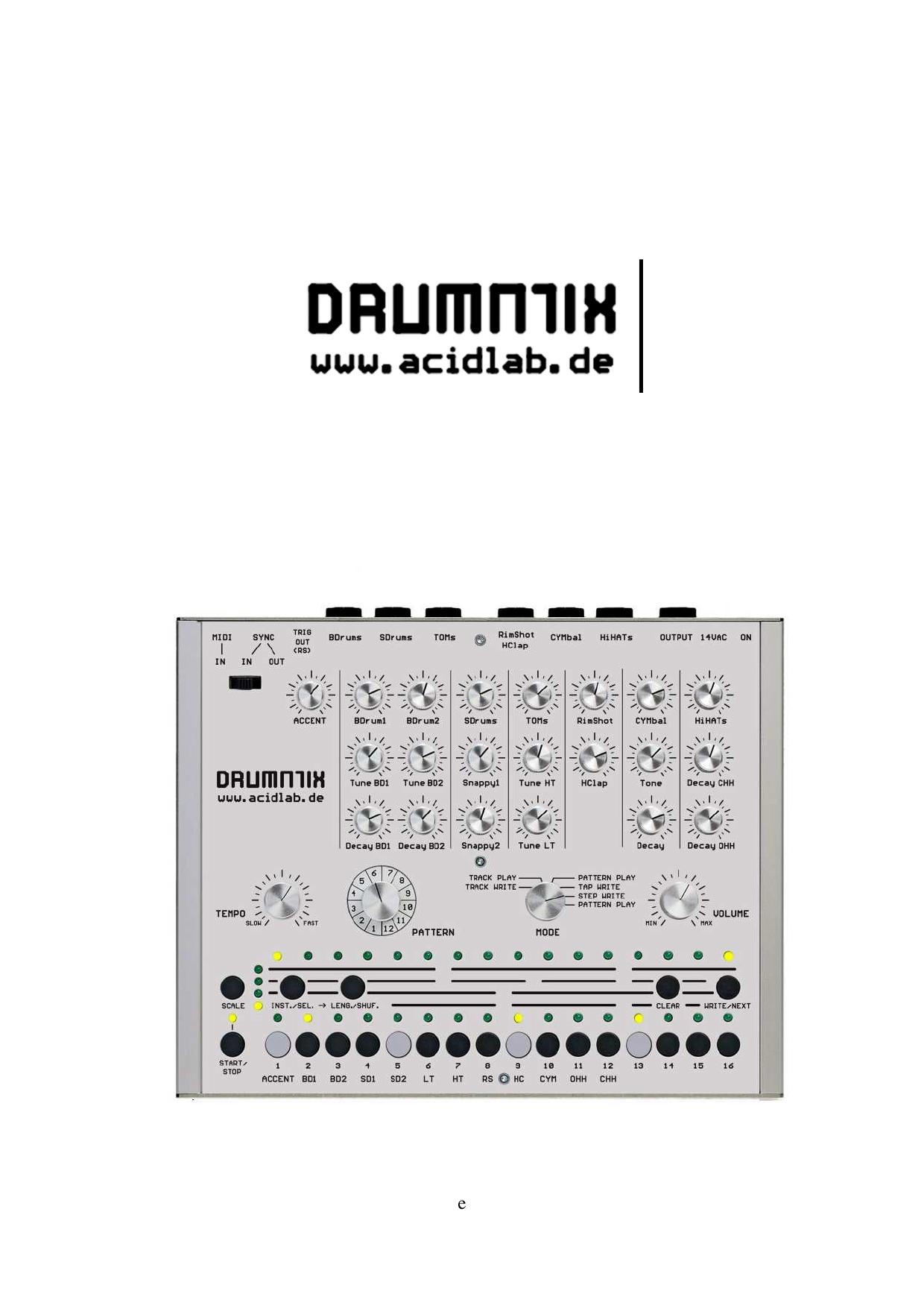 Acidlab Drumatix manual (English)