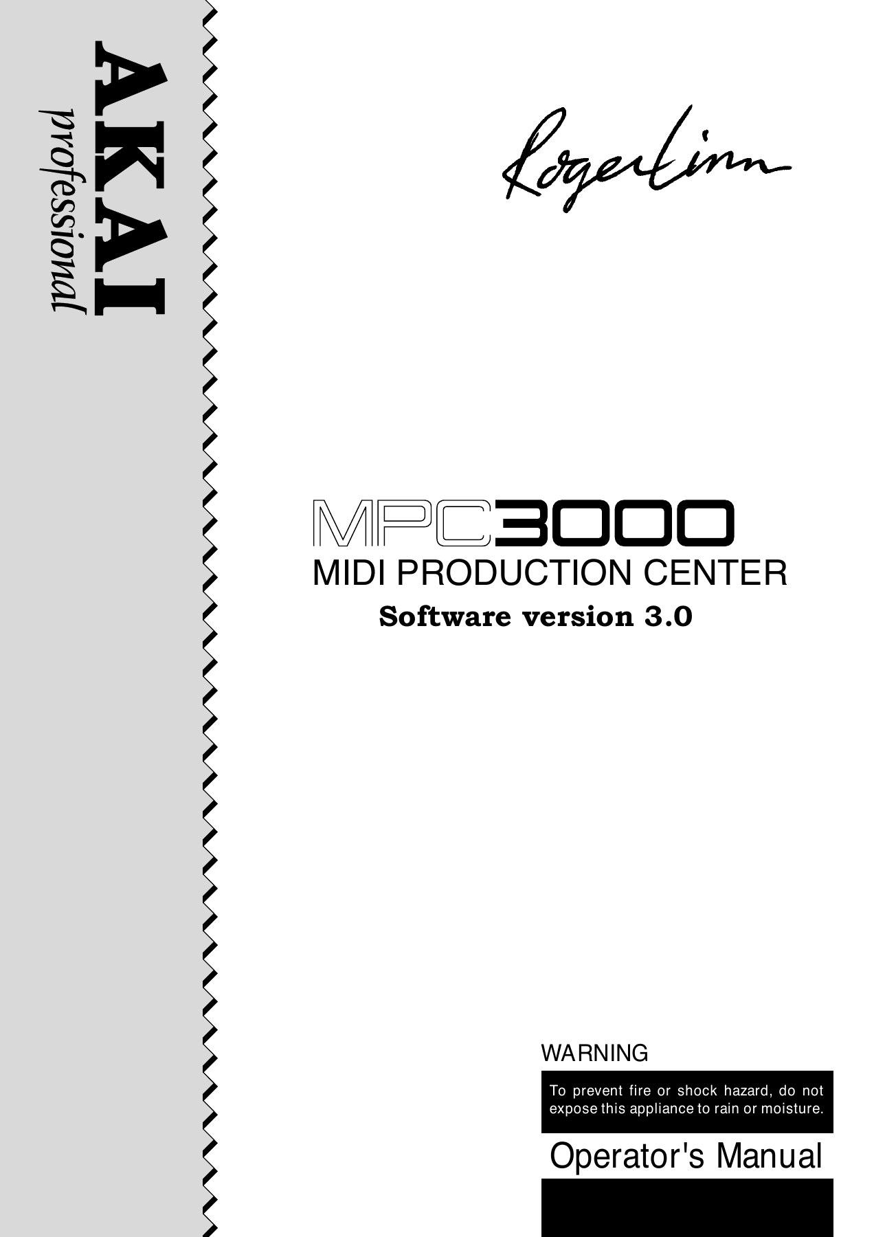 Akai MPC3000 Owner’s Manual
