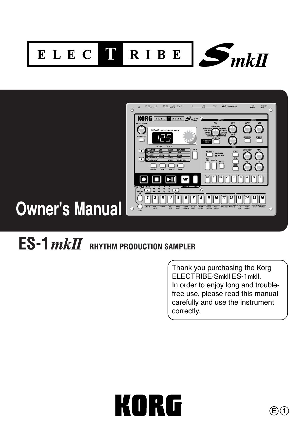 Korg ES-1 mkII Owner’s Manual