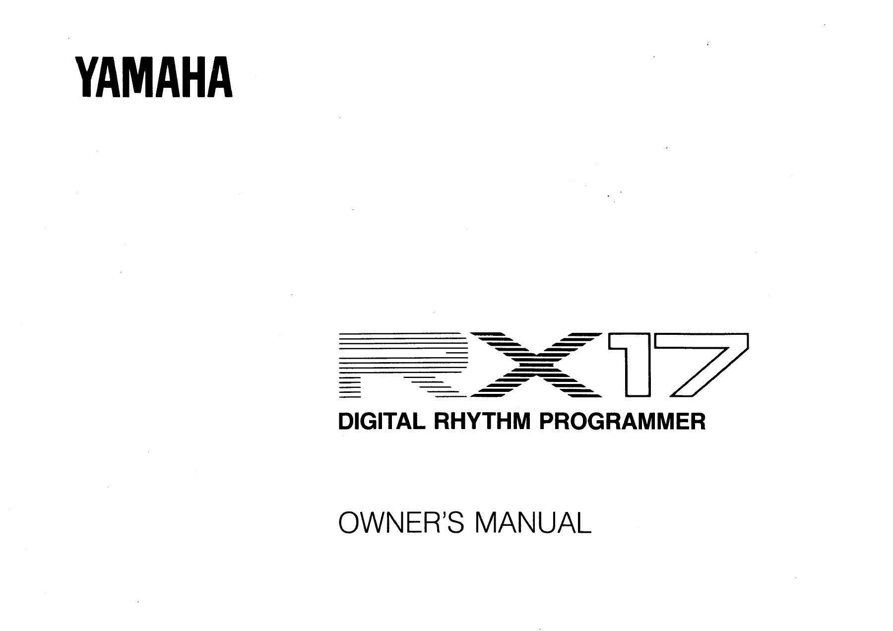 Yamaha RX17 owner’s manual