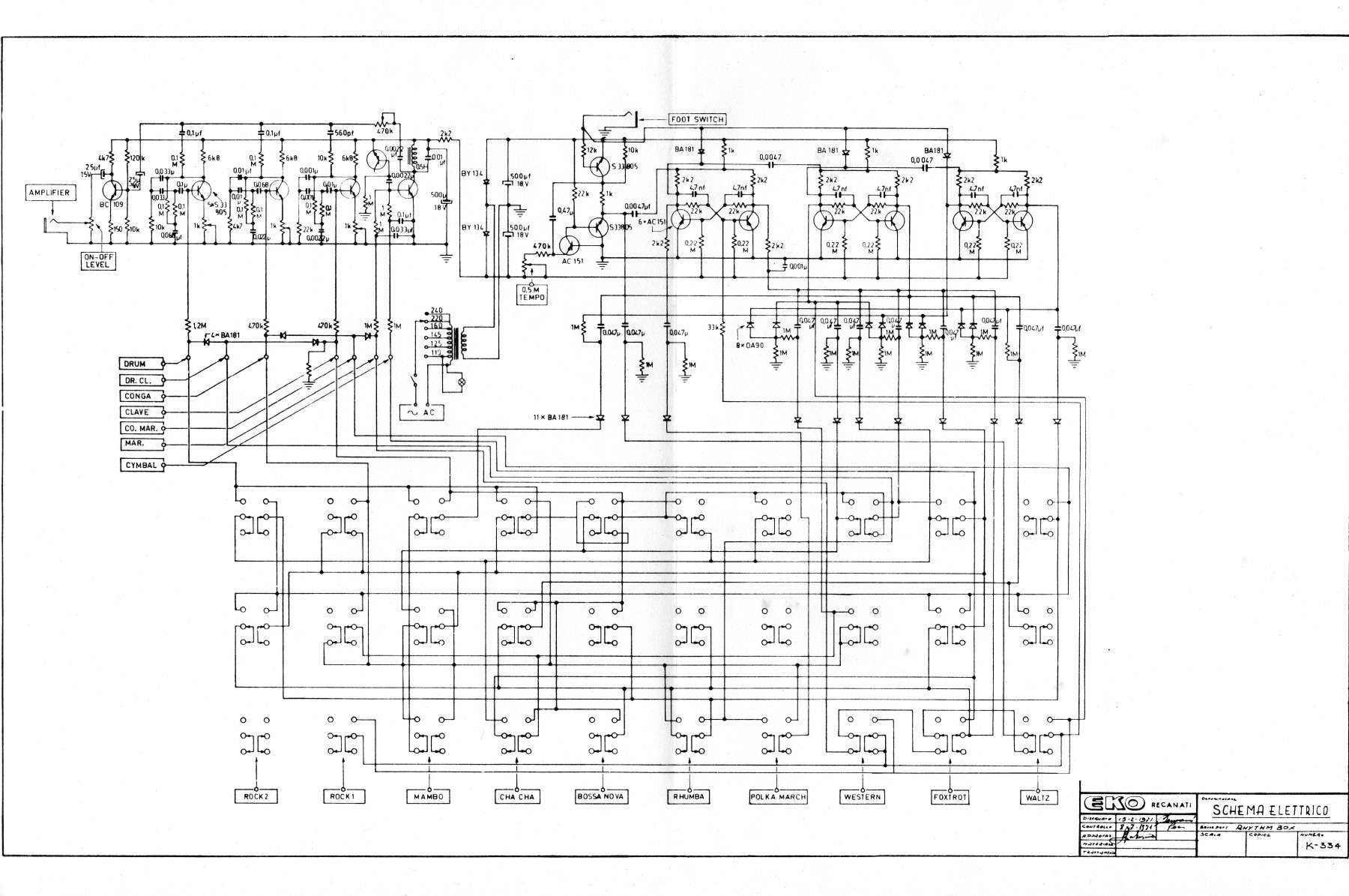 EKO Rhythm Box schematic