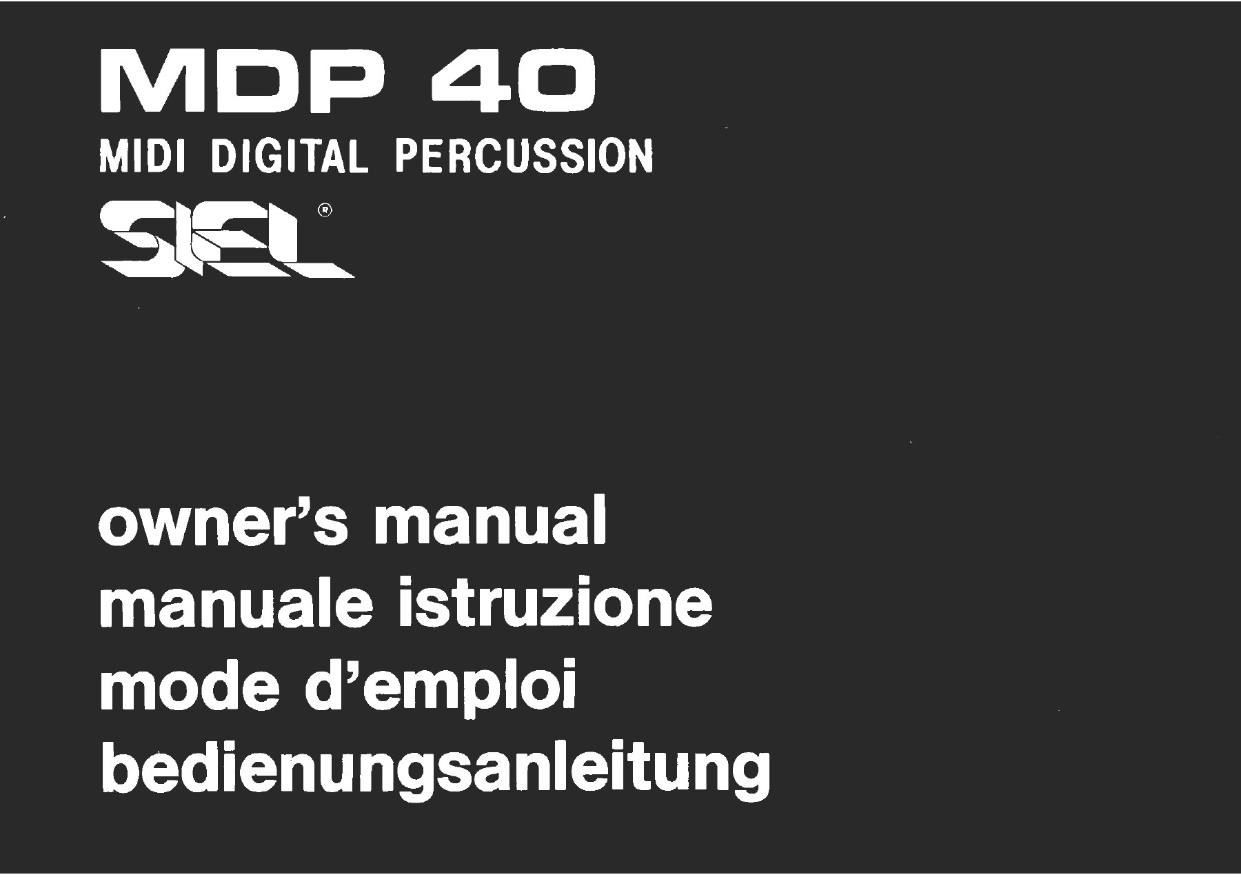 Keytek MDP-40 owner’s manual