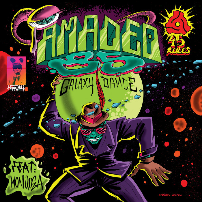 Cover artwork for Amadeo 85 feat. Moniquea — Galaxy Dance / Play It Loud.