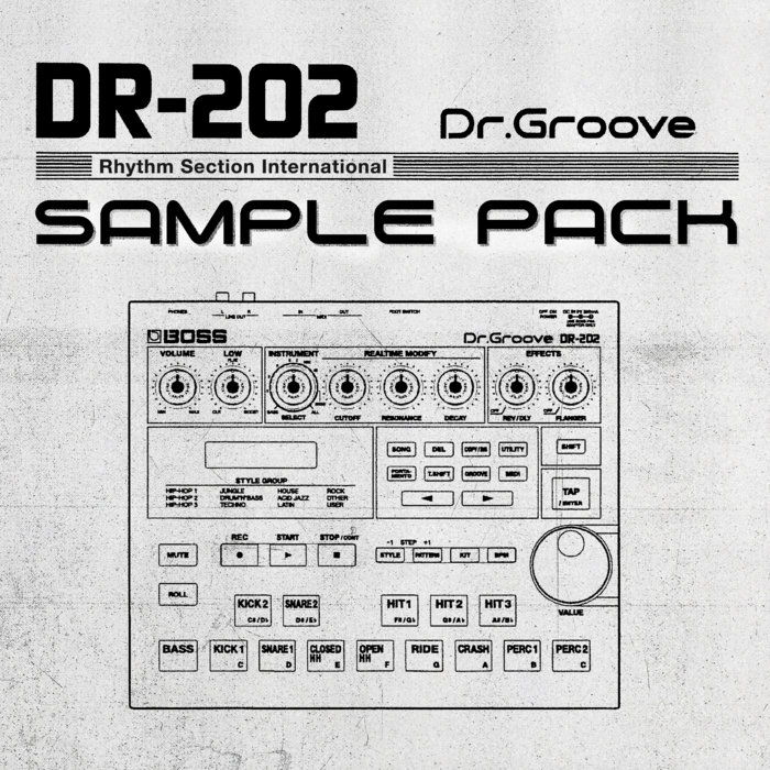 Cover artwork for Z Lovecraft — RS INTL Sample Pack IX: Boss DR-202 Drum Machine.
