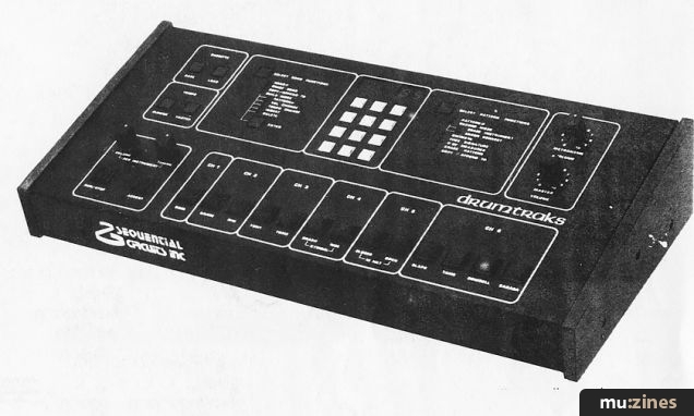 Sequential Circuits Drumtraks. Electronics & Music Maker, via mu:zines.