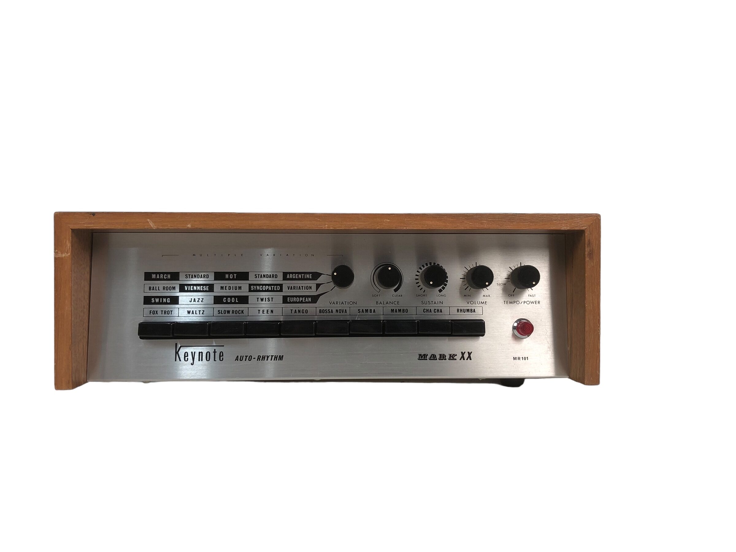 Keynote Auto-Rhythm Mark XX (MR-101), straight-on panel view