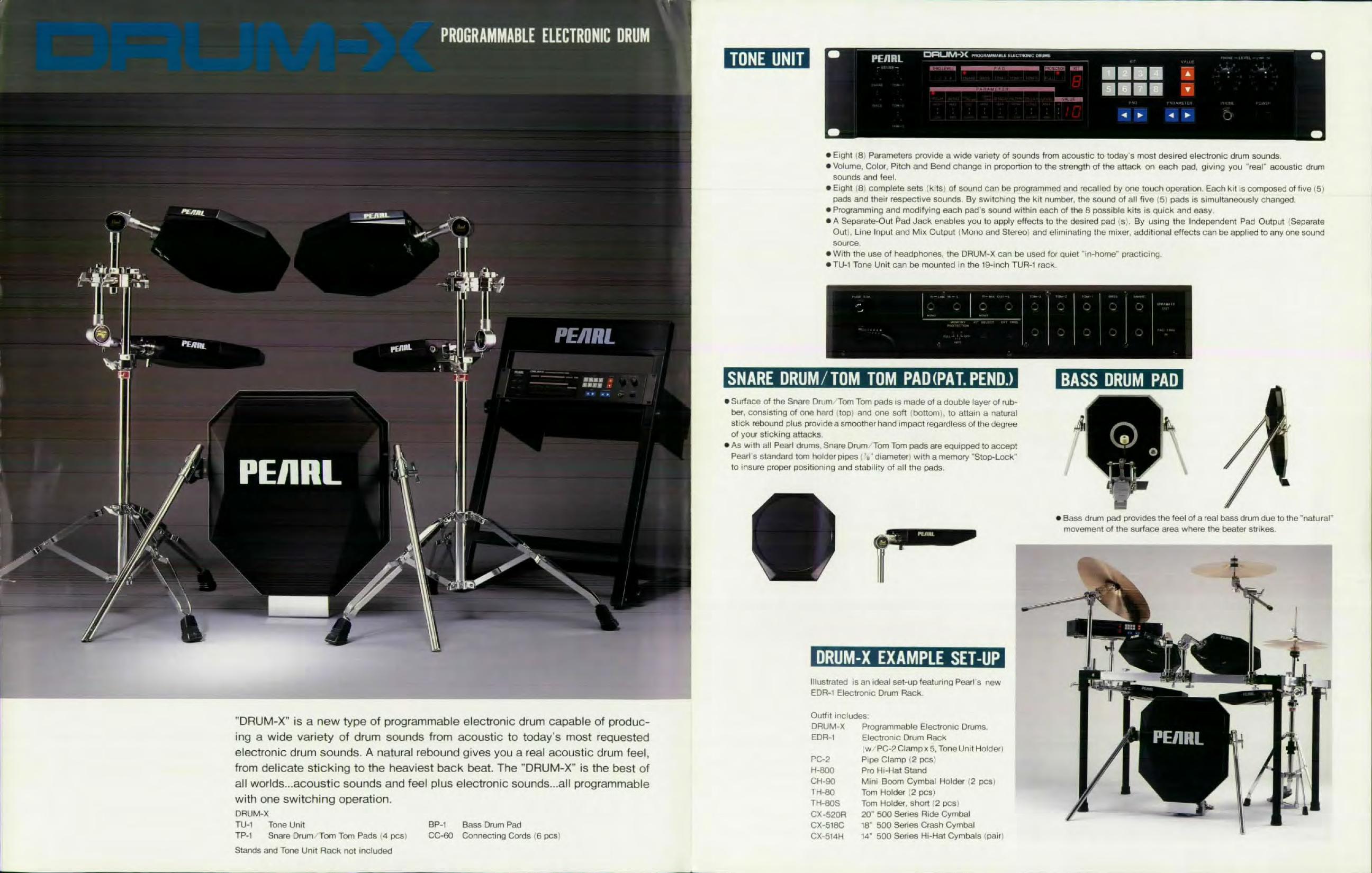 Pearl Drum-X programmable electronic drum system