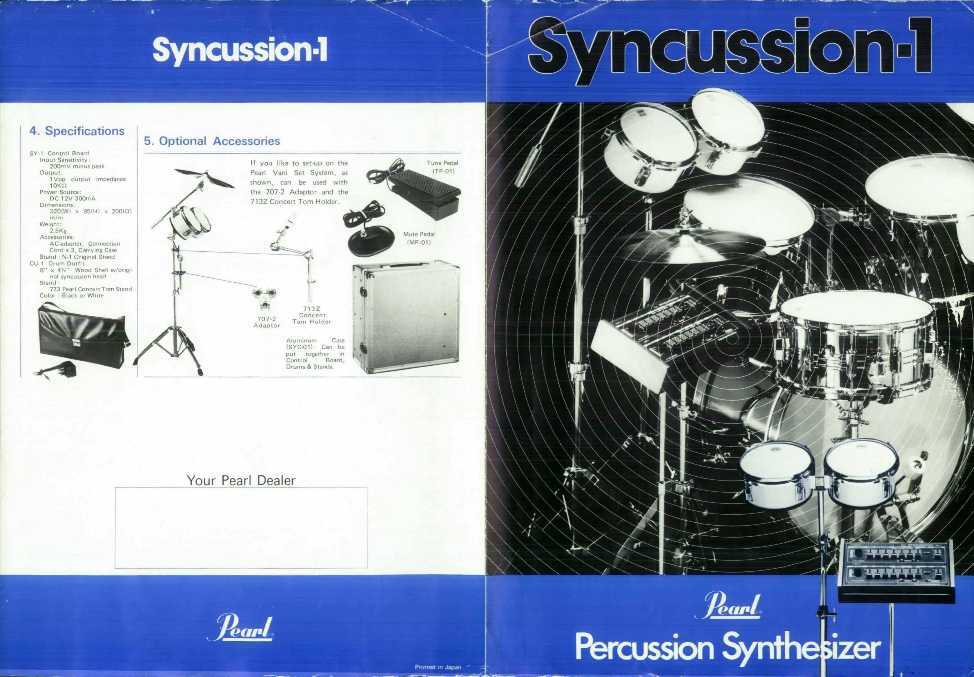 Pearl Syncussion-1: complete electronic-percussion system